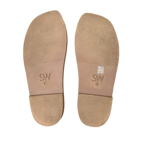 Stuart Weitzman Black Comfort Cammy Slide Sandals Shearling Strap Leather 7B - Picture 3 of 9